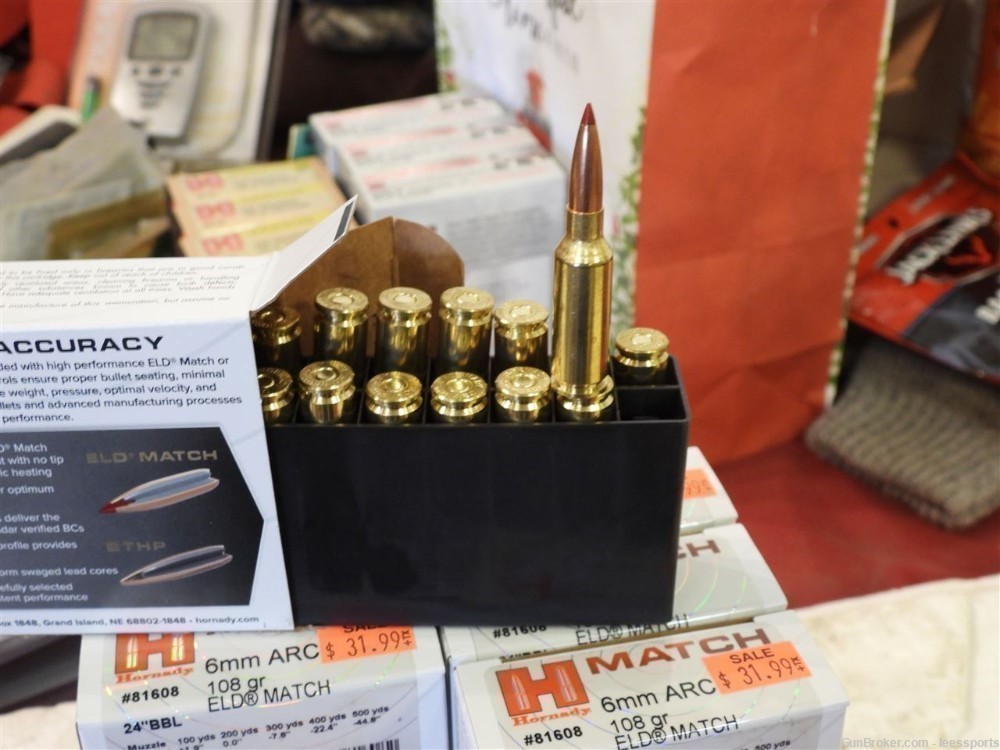 Hornady Match 6mm ARC 108gr ELD - 7 Boxes NEW-img-3