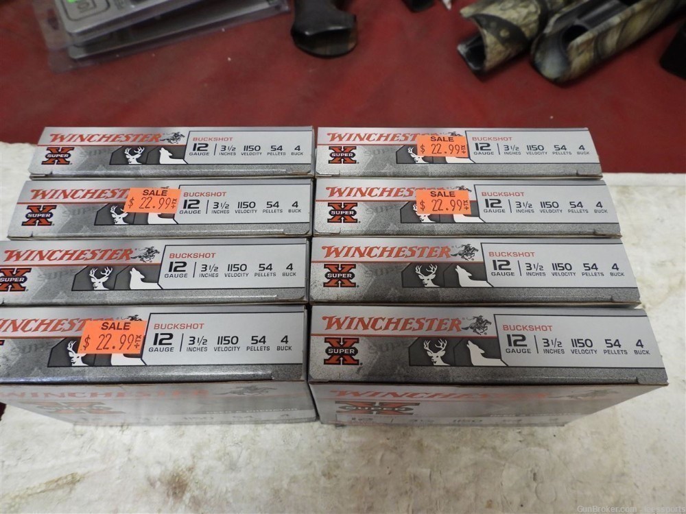 Winchester Super-X Buckshot 12ga 3-1/2" 4 Buck - 8 boxes NEW-img-1