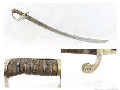1898 Dated BRITISH Antique HENRY WILKINSON Single Edge CAVALRY Sword       