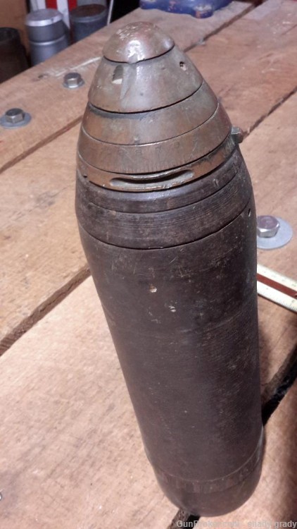 3" 75mm ww1 american shrapnel shell -img-0