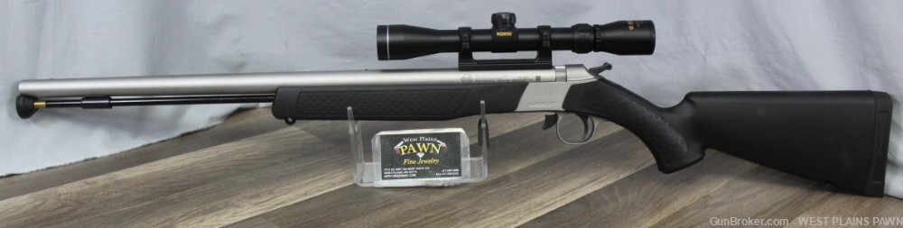 CVA WOLF BLACK POWDER SINGLE SHOT RIFLE, .50 CAL, 24" BRL, 1 RND-img-0