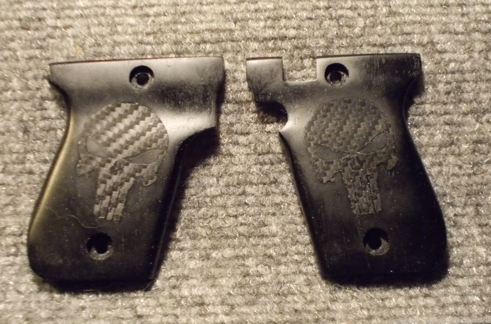 Custom Skull Grips Phoenix Arms HP22, HP22A, HP25, HP25A Black-img-0