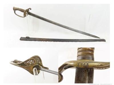 1873 Antique FRENCH CHATELLERAULT M1845 Infantry OFFICER’S Sword w/SCABBARD