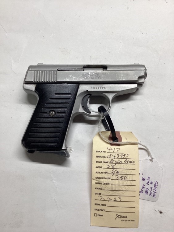 Bryco Arms  380 semi automatic used pistol #447-img-0