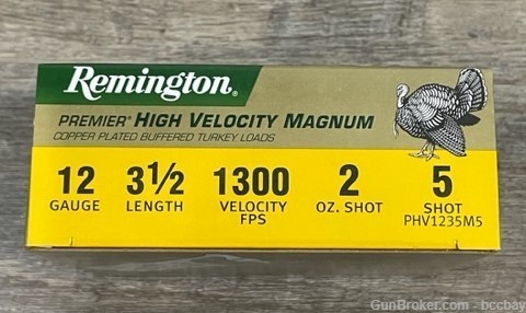 Remington Premier High Velocity Magnum Turkey 12 Ga. 3 1/2" 2 oz, #5 10rd-img-1