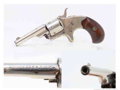 1874 WILD WEST Antique COLT “Open Top” .22 RF Self Defense POCKET Revolver 