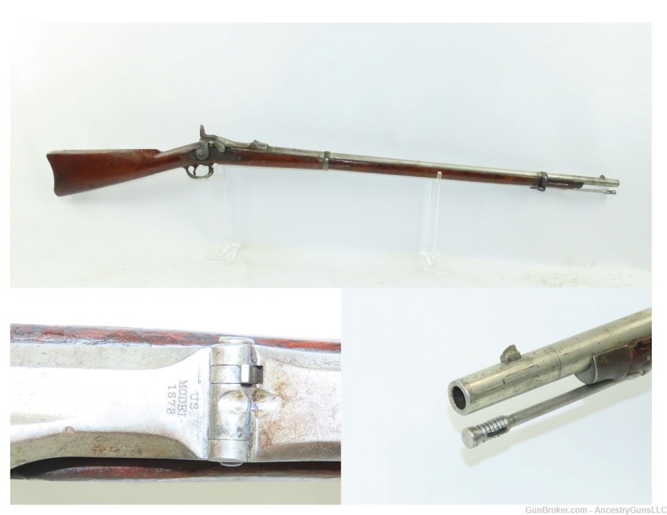 Antique U.S. SPRINGFIELD M1884 “TRAPDOOR” .45-70 GOVT Rifle INDIAN WARS    -img-0