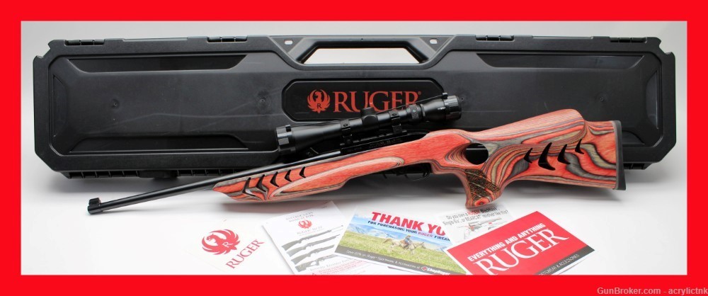 Ruger 10/22 Red Barracuda Scope 22lr CA LEGAL FREE SHIPPING W/BUY IT NOW!!-img-0