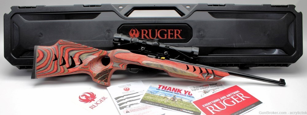 Ruger 10/22 Red Barracuda Scope 22lr CA LEGAL FREE SHIPPING W/BUY IT NOW!!-img-3