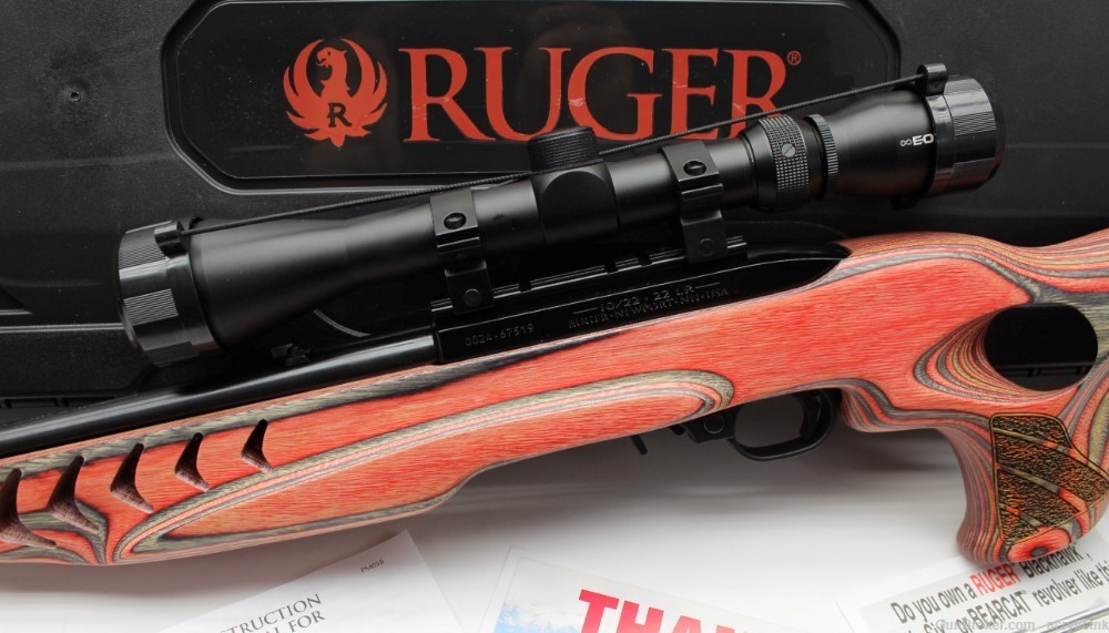 Ruger 10/22 Red Barracuda Scope 22lr CA LEGAL FREE SHIPPING W/BUY IT NOW!!-img-2