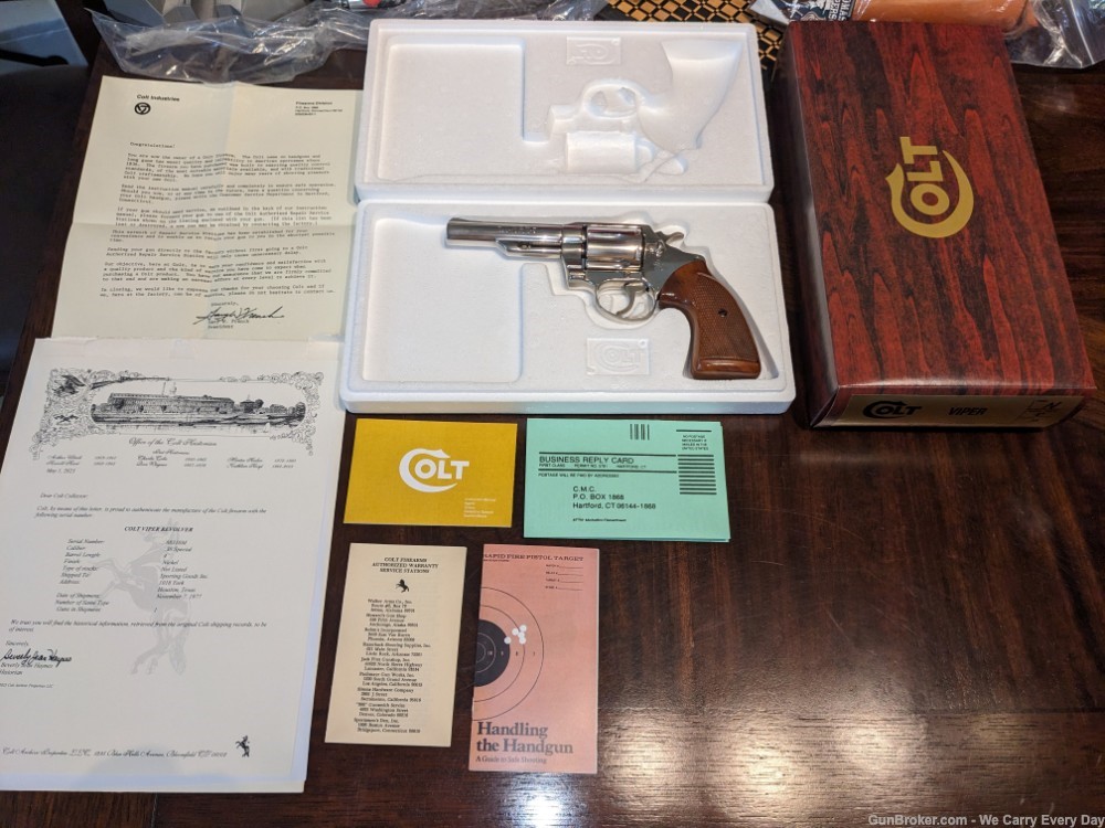 1977 Colt Viper with Box & Papers & Lettered-img-1