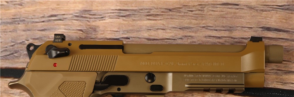 Beretta Model M9A3 9mm 5" Threaded Barrel Box 3 Mags 17 Rounds-img-8