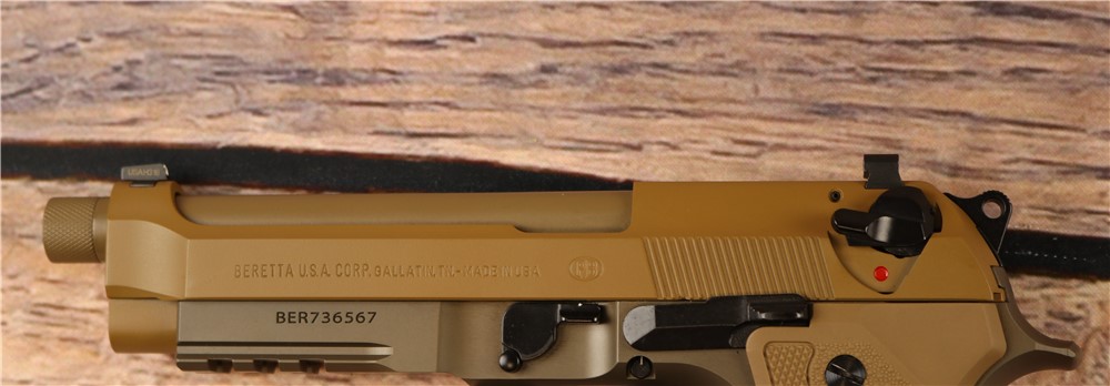 Beretta Model M9A3 9mm 5" Threaded Barrel Box 3 Mags 17 Rounds-img-6