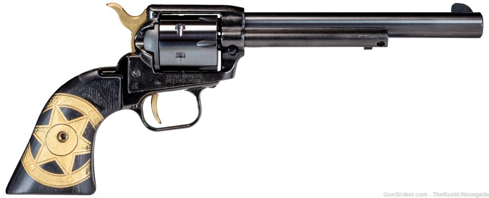 Heritage Rough Rider Sheriff .22LR 6-Shot Revolver 6.5? RR22B6WBRN33-img-0