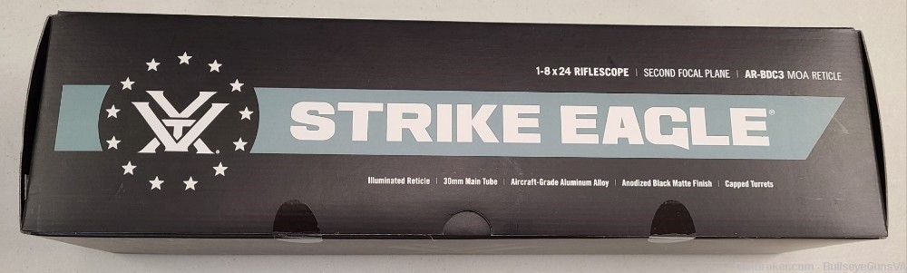 Vortex Strike Eagle Scope 1-8x24 AR-BDC3 MOA Reticle. NEW! Take A Shot!-img-1