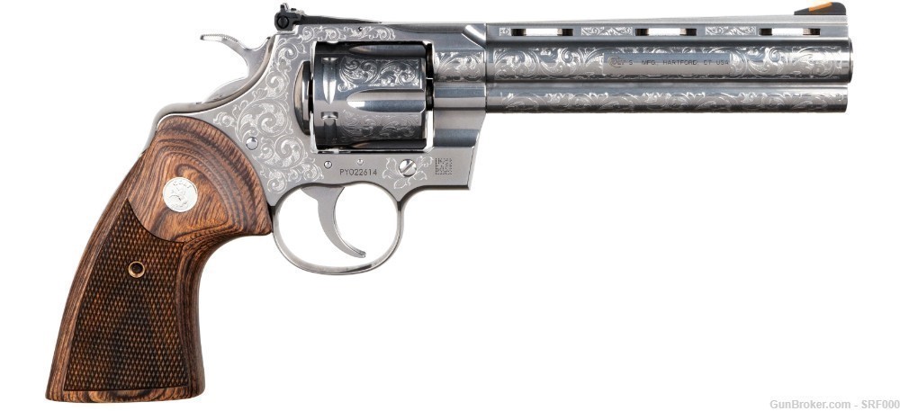 COLT PYTHON ENGRAVED 357 MAG 6'' 6-RD REVOLVER Limited Edition-img-0