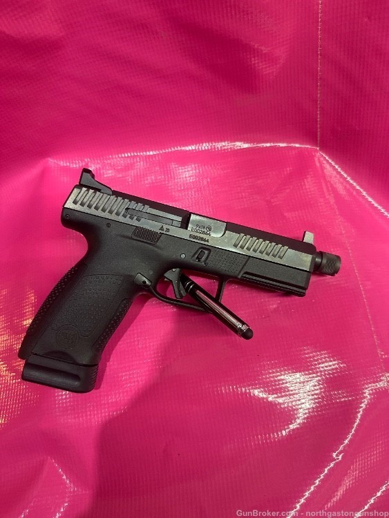 CZ P-10C with threaded barrel and suppressor height night sights-img-1