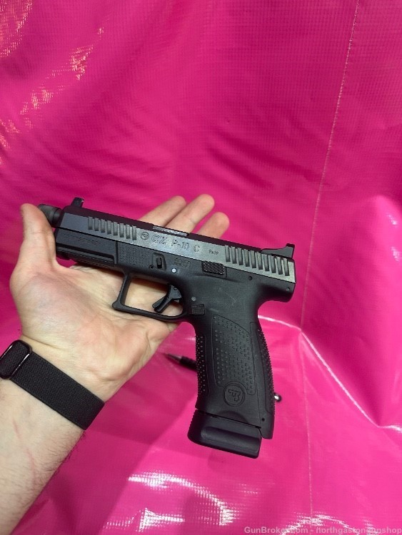 CZ P-10C with threaded barrel and suppressor height night sights-img-6