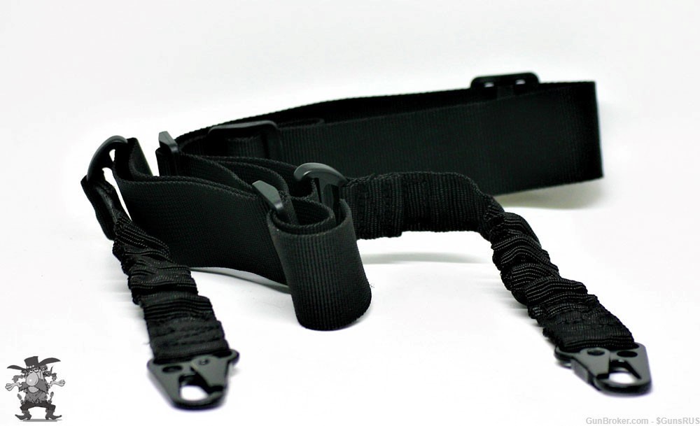 Tactical Double Bungee  Rifle Carry Strap  AR15 / AR10 / WASR  Adjustable-img-1