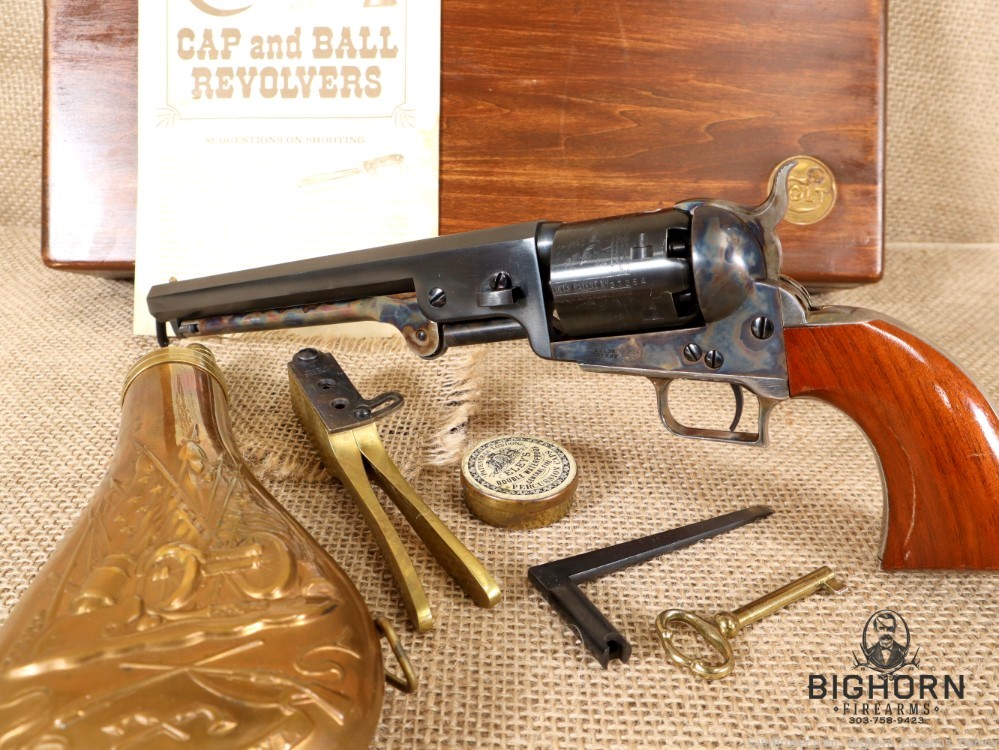 Colt, Model 1851 Navy, Black Powder .36 Cal. Percussion Revolver with Box-img-0
