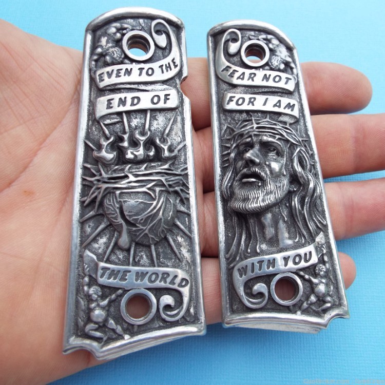 1911 A1 Pewter Jesus Sacred Heart Grips by Paul Ray Effinger-img-5