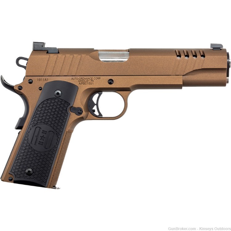 Auto-Ordnance 1911 Pistol 45 ACP 5 in. Burnt Bronze Cerakote 7 rd.-img-0