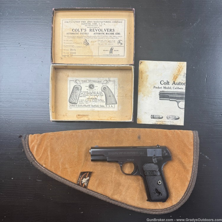 1922 Colt Model 1903 Hammerless Pocket Automatic Pistol, Mint with Box-img-0