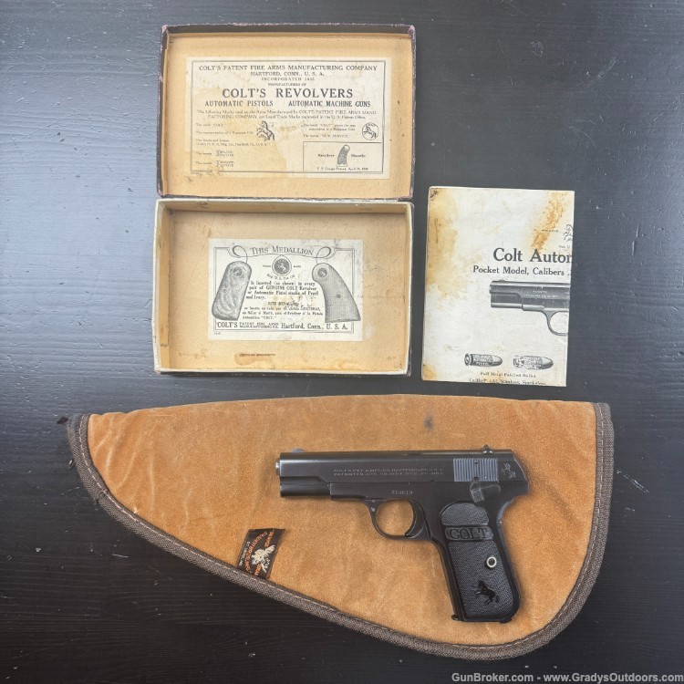 1922 Colt Model 1903 Hammerless Pocket Automatic Pistol, Mint with Box ...