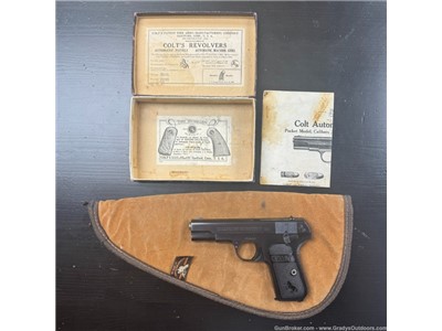 1922 Colt Model 1903 Hammerless Pocket Automatic Pistol, Mint with Box