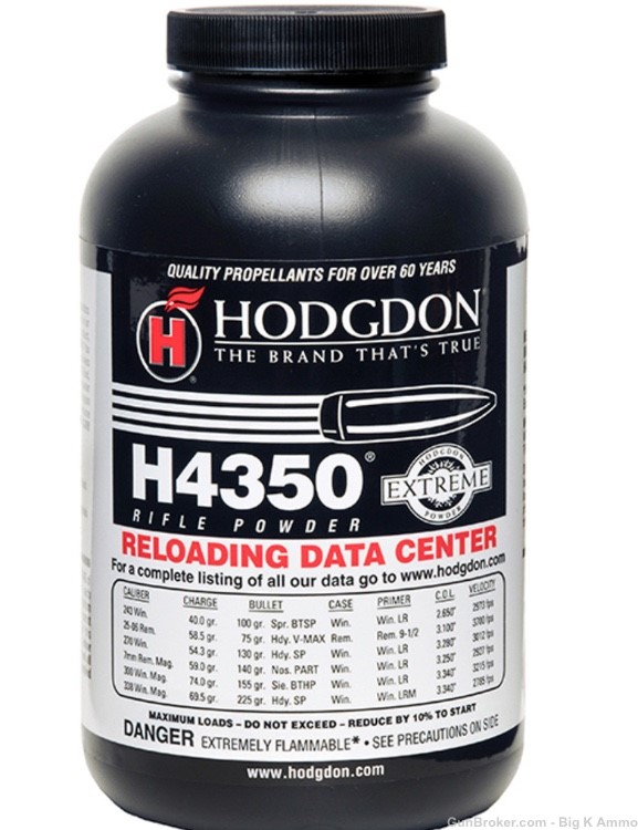 Hodgdon Extreme H4350 Rifle Powder H-4350 - 1 lb Sealed -img-0