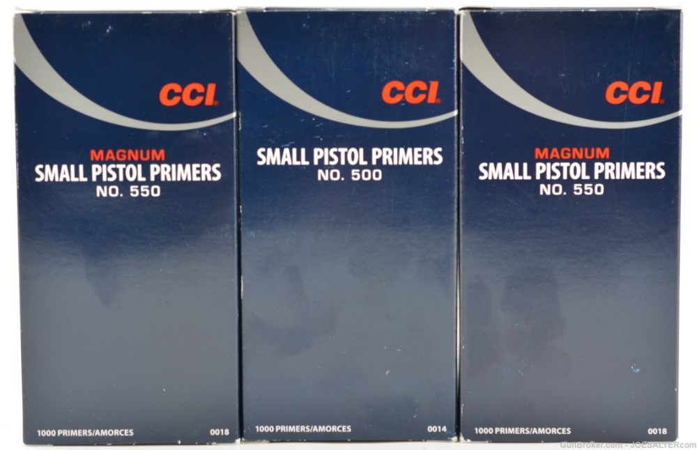 CCI Small Pistol Primers No. 500/550 3000pc.-img-0