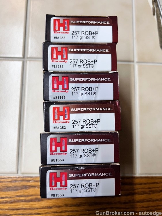 (6) Boxes 120rd Hornady Superformance .257 Roberts + P #81353 117 Grain SST-img-0