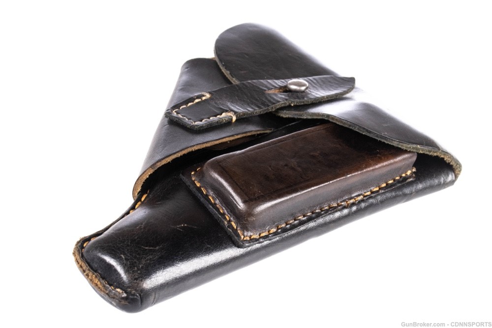 Early  Postwar Leather Holster for Mauser HSc or Sauer 38H - VERY NICE-img-2