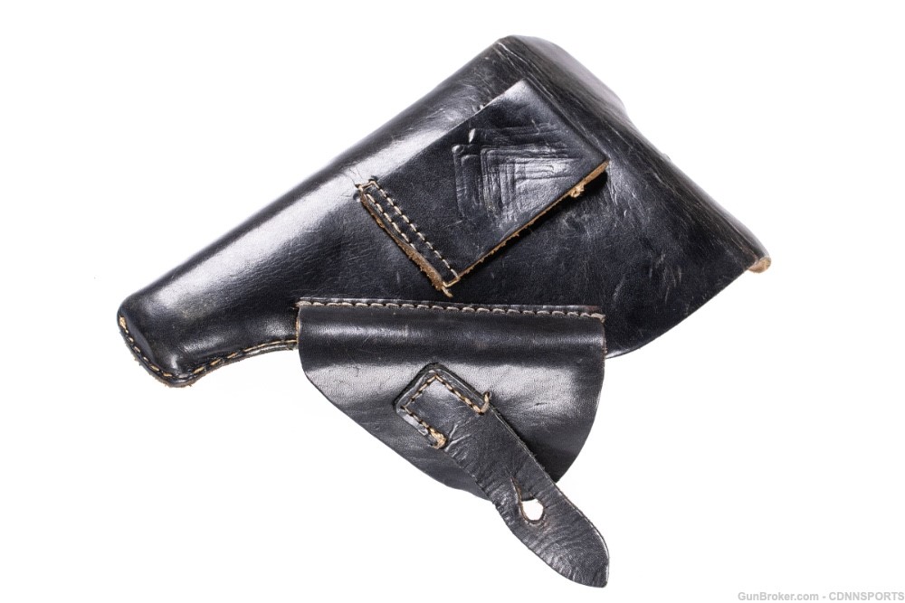 Early  Postwar Leather Holster for Mauser HSc or Sauer 38H - VERY NICE-img-5