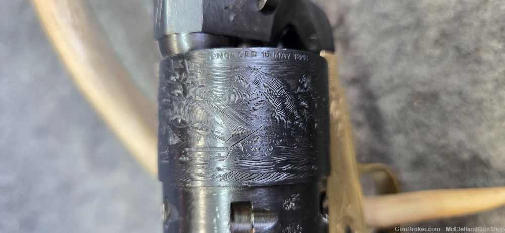 FIE Remington 1858 Army .36 cal Revolver, Powder Flask, Mold | w WOOD CASE-img-17