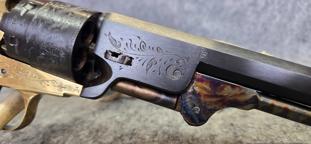FIE Remington 1858 Army .36 cal Revolver, Powder Flask, Mold | w WOOD CASE-img-16