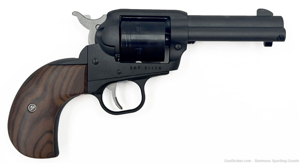 Ruger Wrangler (2030) 3.75" 22LR 6Rd Black Revolver - Birdshead Hardwood-img-1