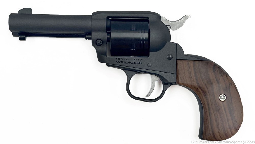 Ruger Wrangler (2030) 3.75" 22LR 6Rd Black Revolver - Birdshead Hardwood-img-0