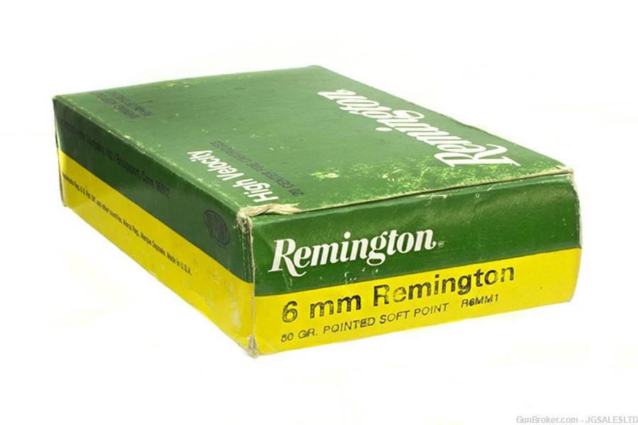 20rd Remington 6mm Rem Ammo, 80gr Pointed SP Ammunition #R6MM1-img-0