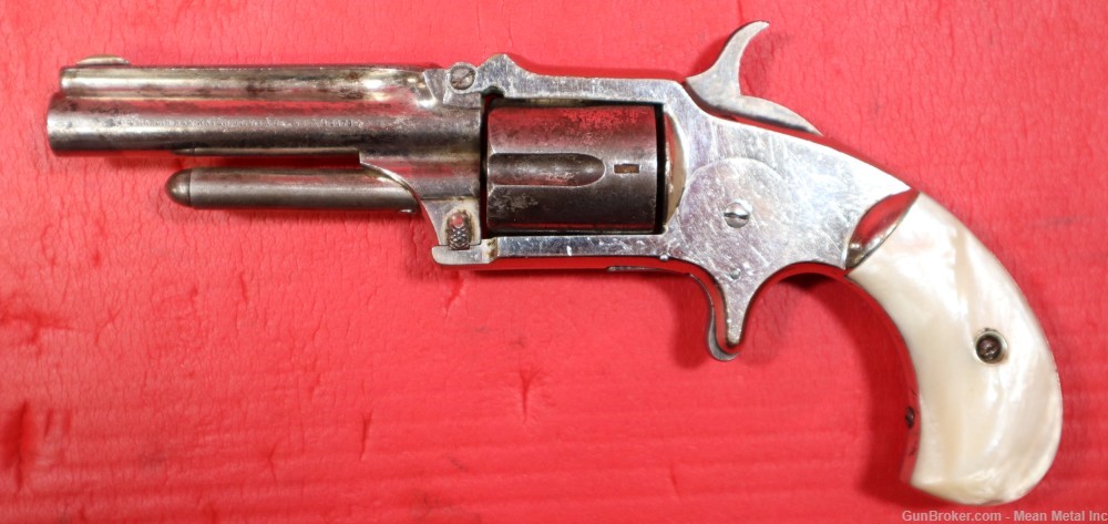 J.M. Marlin No.32 Standard 1875 Pocket Revolver 32 Long Rimfire PENNY START-img-1