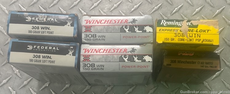 rifle ammunition 308 WIN lot of 120 rounds misc brands-img-0