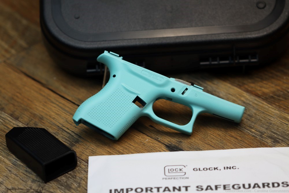 Glock 43 9mm Semi Automatic Pistol Frame Robins Egg Blue-img-0