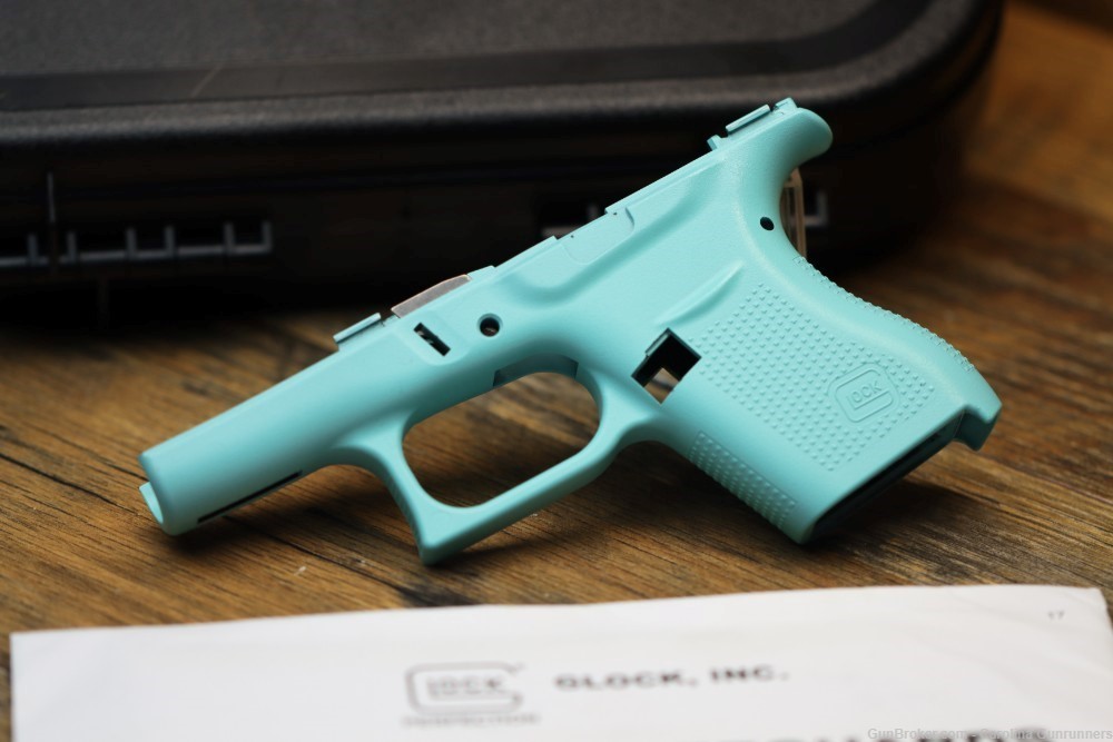 Glock 43 9mm Semi Automatic Pistol Frame Robins Egg Blue-img-2