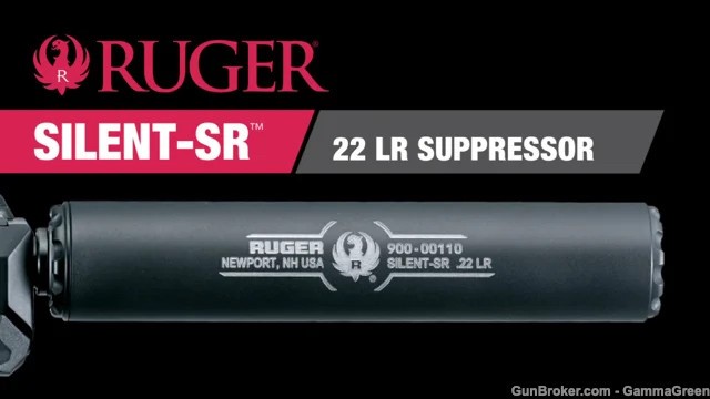 Ruger Silent-SR 22LR Silencer 17hmr 22 wmr 1/2x28 tpi NIB New-img-2