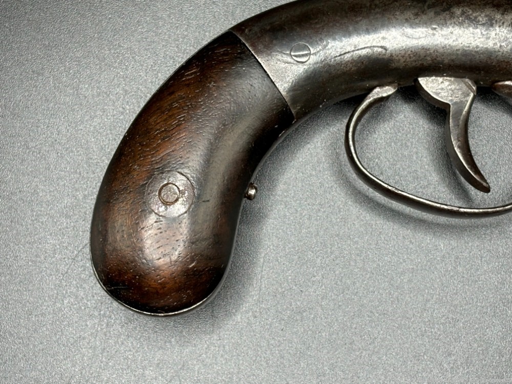 Rare Antique Allen & Wheelock .36 cal Bar Hammer Muff pistol-img-14