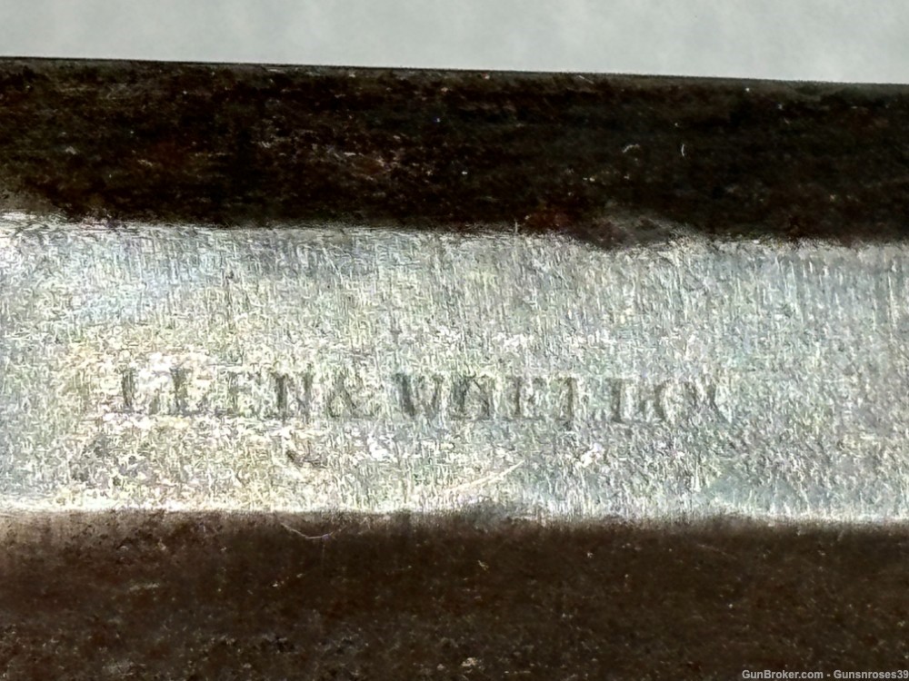 Rare Antique Allen & Wheelock .36 cal Bar Hammer Muff pistol-img-7