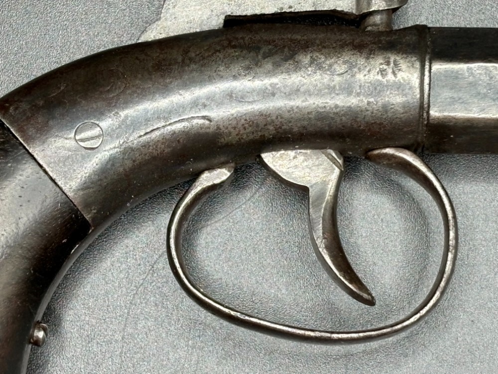 Rare Antique Allen & Wheelock .36 cal Bar Hammer Muff pistol-img-12
