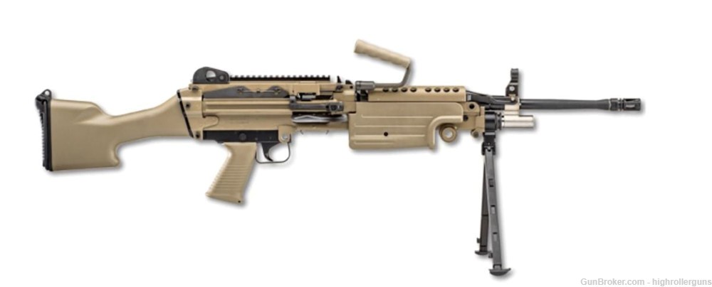 NEW FN M249S 18.5" 30RD 5.56 NATO RIFLE, FLAT DARK EARTH - 46-100170-img-0