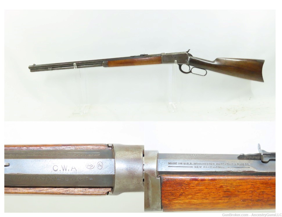 1893 mfg. Antique WINCHESTER M1892 Lever Action .32 WCF REPEATING RIFLE    -img-0