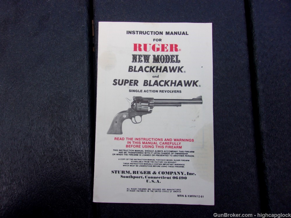 Ruger Super Blackhawk .44 Mag 7.5" SA Revolver Made 1982 SO PRETTY $1START -img-23